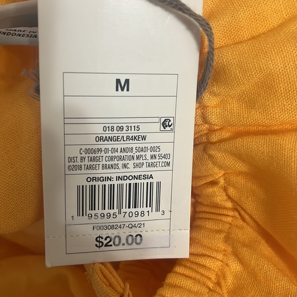 A new day orange pull over Linen tank dress - Picture 6 of 6